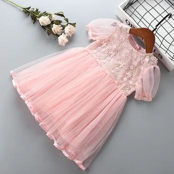 0-6 rokov Vysokej kvality dievča šaty 2021 lete nové módne roztomilý kvet dieťa detí formálnej strany narodeniny dievča šaty princezná