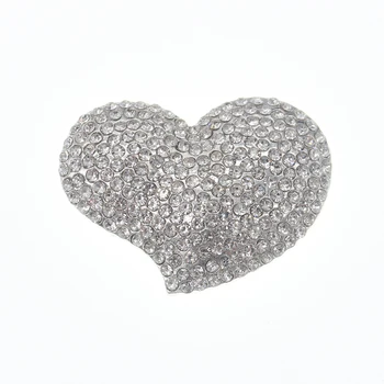 100ks/veľa Jasné Flatback Drahokamu Crystal Roztomilý Robustný Brošňa v tvare Srdca a Kolíky na Svadbu