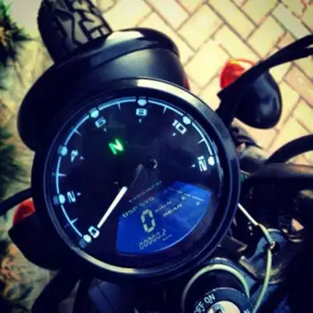 12V Motocykel Tachometer Rýchlomer Paliva Meter Tabuľa Meradlá Dial počítadlo kilometrov LCD Digitálny Ukazovateľ Univerzálne Príslušenstvo