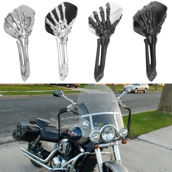 1Pair Motocykel, Skúter ATV Lebky Spätné Zrkadlo Bočné Spätné Zrkadlá Pre Harley Davidson Sportster 883 1200 XL Turné Dyna