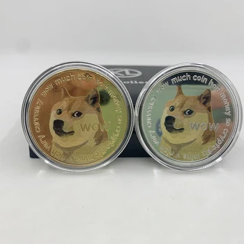 1pc Doge Mince Dogecoin Zvierat Odznak Pamätné Medaily Pamätné Mince Tvorivý Dar, Zbierka Mincí