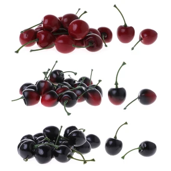 20pcs Realisticky Umelé Cherry Plastové Falošné Ovocie Disply Home Party Dekorácie