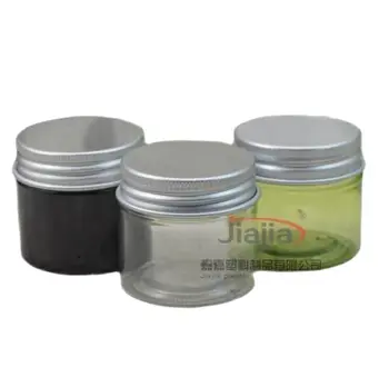 25 gramov zelená/clear/hnedá PET Jar,25ml Plast Jar s striebro Hliníkový spp Kozmetické Balenia Osobnej Starostlivosti Nádobu
