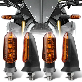 2X Motocykel Zase Signál Dymu LED Žltá Blinker Kontrolka Lampa Univerzálny