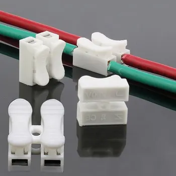 30PCS Rýchle Spájať Zámok Drôt Konektory CH2 2Pins Elektrický Kábel Terminály 20x17.5x13.5 mm