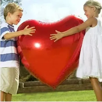 32inch Veľké Červené Srdce Tvar Fóliové Balóniky Valentinku Deň Svadobné pozvánky Strany Veľkonočné Dodávky Dekorácie Balón Lásky globos