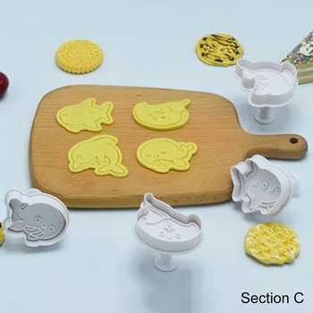 3D animovaný Morský Živočích Shap Silikónové Tortu Formy na Pečenie, Silikónové Formy Na Mydlo Cookies Fondant Tortu Nástroje Cake Zdobenie
