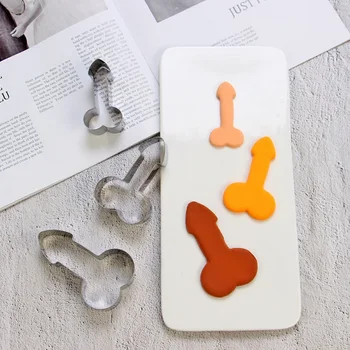 3D Sexy Penis Cookies Tortu Nástroje z Nehrdzavejúcej Ocele DIY Fondant Formy Cake Decor Strany Pečenie Formy Kuchynské Doplnky