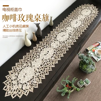 40*200 cm Elegantná Výšivka Stôl Runner Pastoračnej Textílie Čaj obrus, Luxusné Tabuľka mat tabuľka Kryt pre dekorácie