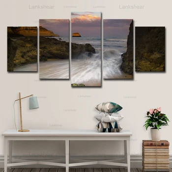 5 Kusov Horských Morských Vĺn Rapids Seascape Plátno na Maľovanie na Stenu Umenie Modulárny Plagáty a Vytlačí Cuadros Domáce Dekorácie Plagát