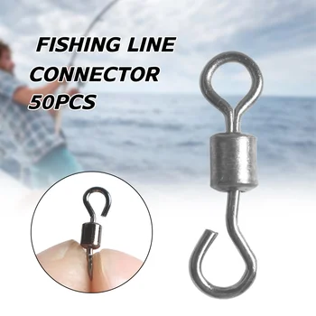 50Pcs Neotáča Konektor 8 Tvarované Rýchlu Zmenu Neotáča Krúžok Rybárske Príslušenstvo Koľajových Rybárske Neotáča S Krúžkami Neotáča LA