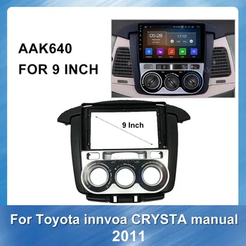 9 Palcový autorádia fascia rám Pre-Toyota innvoa CRYSTA-príručka 2011 Car Audio Panel Montáž Dash Inštalácia Rámu Orezania Auta