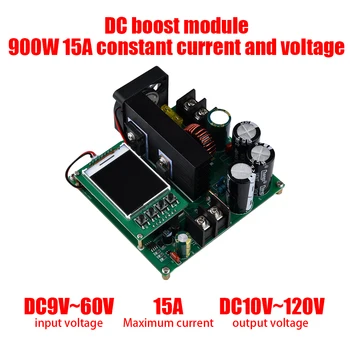 900W 15A CNC LCD (liquid crystal display) zvýšenie modul konštantné napätie konštantný prúd DC booster modul