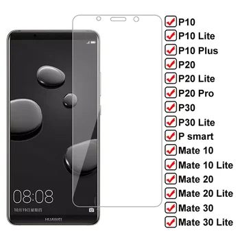 9H HD Tvrdeného Skla Pre Huawei P10 Plus P20 Pro P30 Lite P Smart 2019 Screen Protector Mate 10 20 30 Lite Ochranné Sklo Film