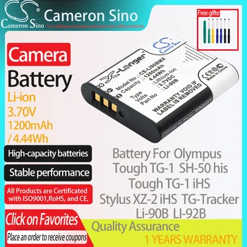 CameronSino Batérie Olympus Tough TG-1 Tough TG-1 iHS TG-Tracker SH-50 jeho hodí Olympus Li-90B Digitálny fotoaparát Batérie