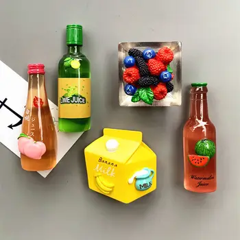 Cartoon Chladnička Nálepky Tvorivé Mini Pivo Soda Fľaša zmrzlina, Ovocie Magnet Nálepka pre Chladničky Kuchyňa Domova