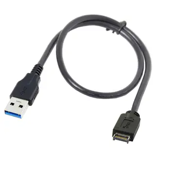 CYDZ USB 3.0 Typ-A Samec na USB 3.1 Predný Panel Rozšírenie Hlavičky Dátový Kábel, 50 cm