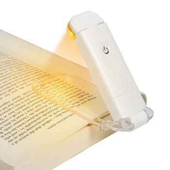 DEWENWILS Knihy Svetlo s USB 200mAh Nabíjateľná Batéria, Svetlá na Čítanie 4 Jas Amber Teplé Svetlo