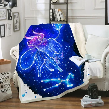 Galaxy Krava 3D Tlač Sherpa Deka Gauči Deka Pokrytie Cestovných Dievča posteľná bielizeň Zásuvky Velvet Plyšové Hodiť Fleece deka Móda