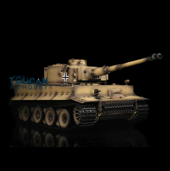HENG DLHO 1/16 7.0 Žltá Tiger som RC Tank 3818 Upgrated Kovové Ver 360 Veži Barel Recoil BB Streľba TH17268-SMT6