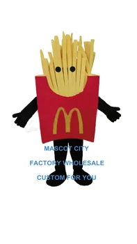 hranolky maskot kostým pre Dospelých Vianočné, Veľkonočné Cestovanie Fast Food Tému Čipy Anime Cosplay Maškarný karneval Mascotte 3509