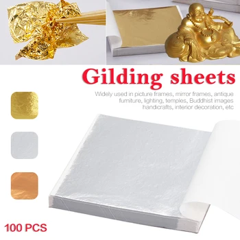Imitácia Zlata, Striebra, Fólie, Papier, Listový Gilding Dekorácie-Nálepky DIY Craft Papier Gilding Funiture Linky Stenu Dizajn Dekor Papier