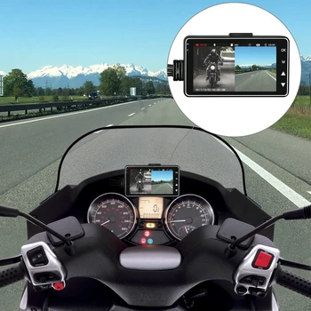 KY-MT18 Motocyklový Šport Dash Cam Kamera Dashcam s Dual-track Predné, Zadné, RecorderAuto Registrator Dvr Dash Cam