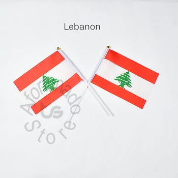 Libanon 14*21 cm vlajky Zástavy strane mávali Národnej vlajky Domáce Dekorácie vlajky, zástavy