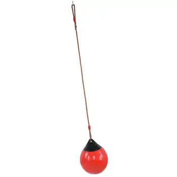 Loptu Swing Červené Malé Nafukovacie Lopty Swing s Závesné Lano pre Indoor Outdoor Záhrada