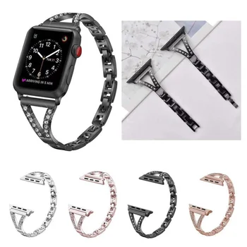 Luxury diamond popruh pre Apple hodinky UItra 8 7 45mm 41mm Nehrdzavejúcej Ocele metalová kapela pre Apple hodinky 6 5 4 SE 44 mm 42mm 40 mm 38 mm