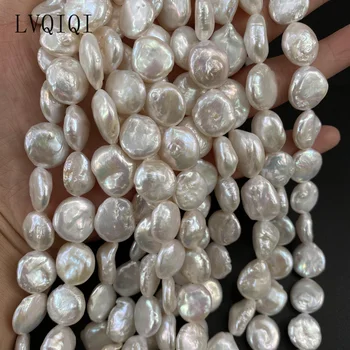 LVQIQI Prírodné Sladkovodné Nepravidelný Baroková Perla Korálky Tlačidlo Voľné Perly Pre šperky, takže DIY náhrdelník náramok príslušenstvo