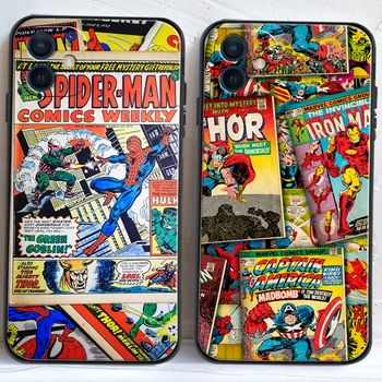 Marvel Cartoon Spiderman Telefón púzdra Pre iPhone 11 12 Pro MAX 6 7 8 Plus XS MAX 12 13 Mini X XR SE 2020 Mäkké TPU Carcasa Coque