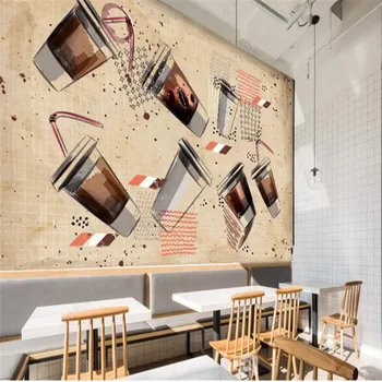 Moderné Jedálenské Gourmet Coffee Shop Tabuli Reštaurácia Priemyselné Dekorácie, Tapety Hotel Nástenná Maľba Pozadia Na Stenu Papier Nástenné Maľby