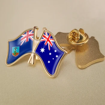 Montserrat a Austrália Prešiel Dvakrát Priateľstvo Vlajky Brošňa Odznaky Preklopke Kolíky