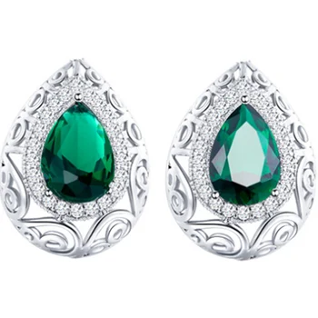 Móda Vintage Duté, Dizajn Náušnice pre Ženy, Luxusné Zirkón Pripraviť Svetlo Modrá Slza Crystal Stud Náušnice kórejský Šperky