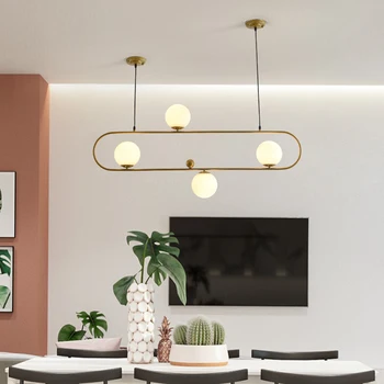 Nordic Luster osvetlenie kuchyne prívesok svetlá, bar, jedáleň, obývacia izba mesiac lampa spálňa decor sklenenú guľu krytý visí lampa