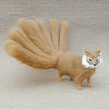 Nové Plyšové Hračky Dlhý Chvost Fox Simulácia Deväť-tailed Fox Uctievanie