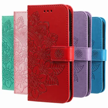 Peňaženky, Kožené puzdro na Funda Xiao Redmi Poznámka 11 Pro Max 11T Prípadoch Módne Kvet, List Flip Telefónu Zadný Kryt Capinha Ženy