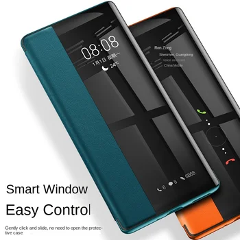 Platné pre Huawei Mate30 Pro Smart Kožené puzdro P40 Obyčajný Kožené Vzor Flip Telefónu Prípade P50p Drop-Odolné Ochranné puzdro