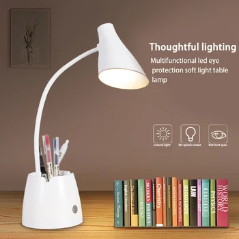 Plynulou stmievanie stolná lampa tri režimy teplé svetlo ochrana očí malá kniha svetlo noc núdzové osvetlenie nočné svetlo
