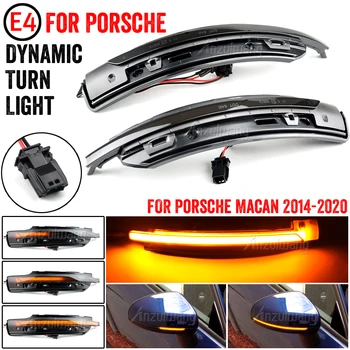 Pre Porsche Macan na roky 2014-2020 Dynamické Blinker LED Zase Signál Značky Lampa LED Tečie Sekvenčné Bočné Zrkadlo Svetlá