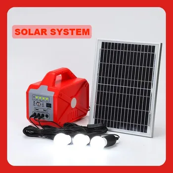 Prenosné 9V Nabíjateľná Solárny Panel Power Skladovanie Generátor Systém 10W/30W s USB Lampa na Osvetlenie Domov Solar Energy System Kit