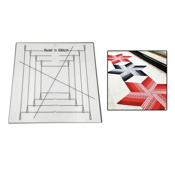 Prešívanie Šablóny DIY Crafting Patchwork Quilt Geometrický Vzor, Takže Twist n Steh Pravítko 3.5, 5, 6.5, 8,10