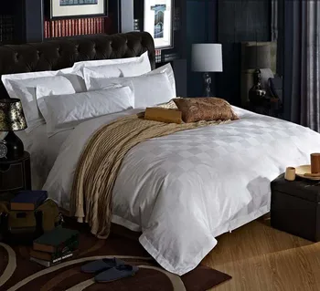 Päť Hviezdičiek Hotel, 100% bavlna satén Luxusný biely hotel posteľná bielizeň prikrývky elegantné posteľná bielizeň nastaviť perinu Kráľ, Kráľovná veľkosť