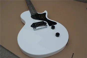 Pôvodné Vlastné Elektrické Gitary,G400 rovine Gitara Biele ploché Telo Mahagón P90 snímače Rosewood Dreva Hmatníkom