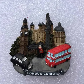 QIQIPP Londýne orientačný bod krajiny cestovného ruchu pamätné chladnička nálepky domáce dekorácie cestovného ruchu, zber spoločník darček