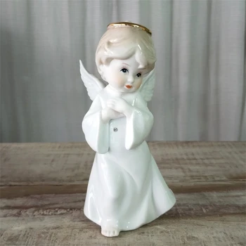 Roztomilý Porcelánu Little Angel Figúrka Keramický Anjel Miniatúrne Domáce Dekorácie Narodeninové Darčeky Umeleckých Remeselníkov, Ornament Príslušenstvo