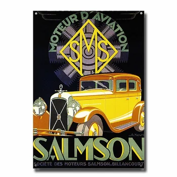 Salmson Automobilový Auto Motor Vintage Classic Tin Znamení Kovu Znamení Kovu Plagát Dekor Kov Kov