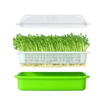 Semeno Sprouter Zásobník BPA Free PP Pôda-Bez Wheatgrass Pestovateľ Veko Doska Hydroponické