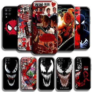 Spiderman Jed Pre Samsung Galaxy A42 5G Telefón Prípad Čiernej Coque Kvapaliny Kremíka Späť Shockproof Kryt Plnú Ochranu Mäkké